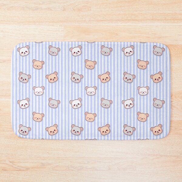 Item preview, Cute teddy bear seamless pattern - blue and white stripes designed and sold by petinmypocket.