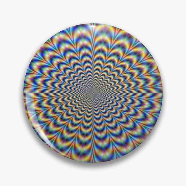 Optical illusion trip, optical art Pin