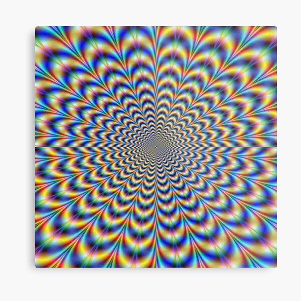 Optical illusion trip, optical art Metal Print