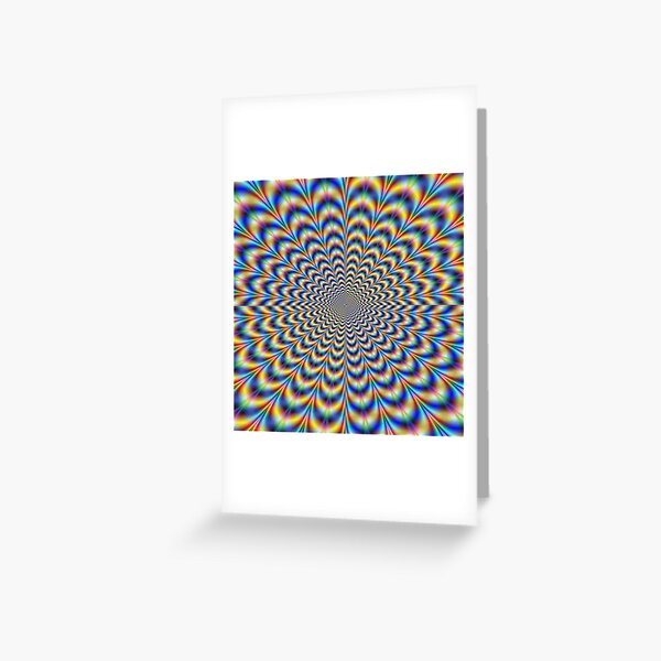 Optical illusion trip, optical art Greeting Card