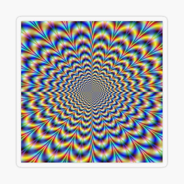 Optical illusion trip, optical art Transparent Sticker