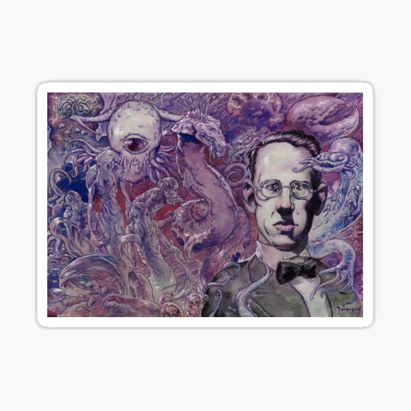 H.P. Lovecraft From Beyond Sticker