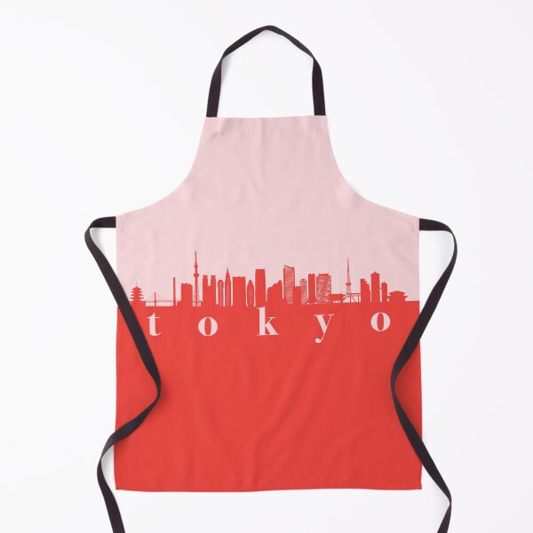 Item preview, minimalist tokyo skyline red and pink color block designed and sold by neopop.