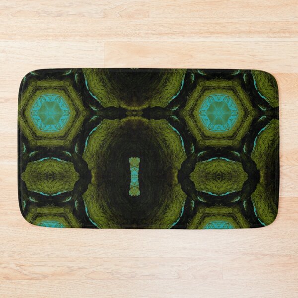 Item preview, Teal and Green Black Contemporary Kaleidoscope design  designed and sold by Zen  Goat.