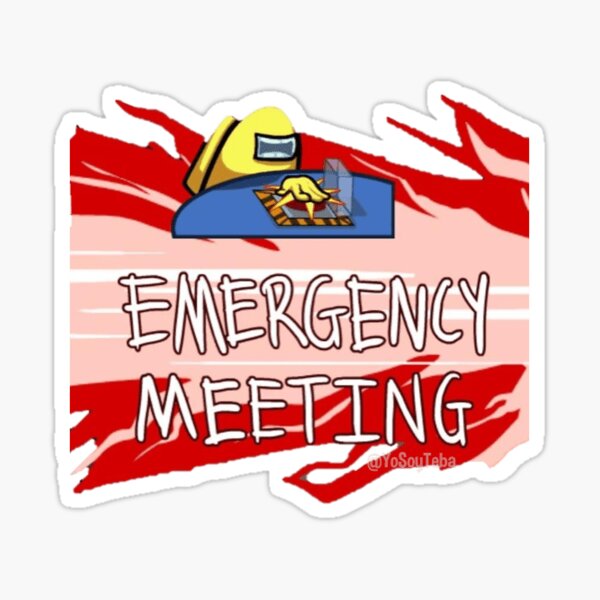 "Emergency meeting. Among Us" Sticker by Joredd | Redbubble