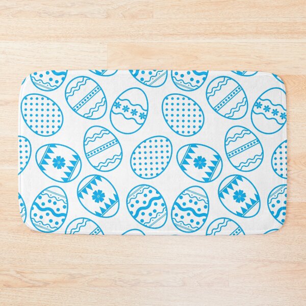 Item preview, Fun Easter egg blue and white pattern designed and sold by RaionKeiji.