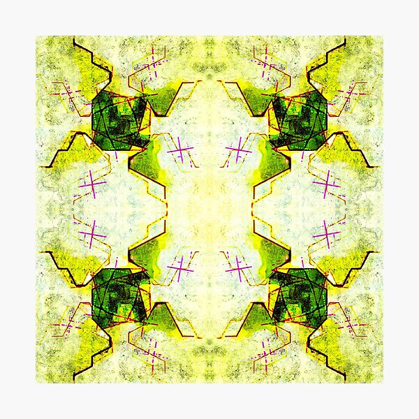 Green Cracks Photographic Print