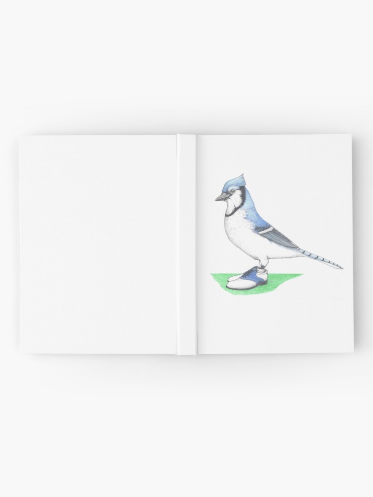 Thumbnail 2 of 3, Hardcover Journal, Blue jay in golf shoes designed and sold by JimsBirds.
