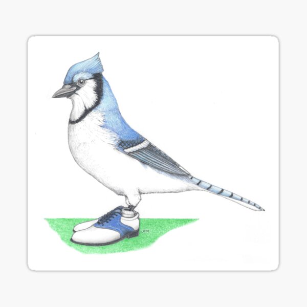 Item preview, Blue jay in golf shoes designed and sold by JimsBirds.