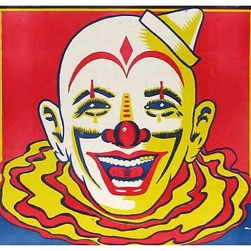 Badge for Sale avec l'œuvre « Clown de carnaval rétro » de l
