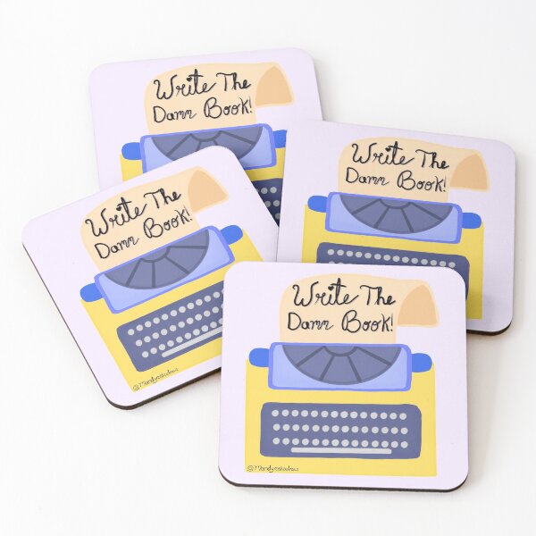 Item preview, Write The Damn Book Yellow Typewriter designed and sold by MandyRosko.