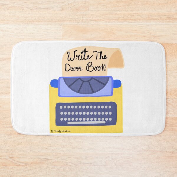 Item preview, Write The Damn Book Yellow Typewriter designed and sold by MandyRosko.