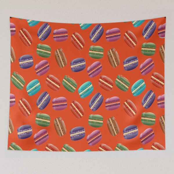 Item preview, Colorful Macarons on Deep Orange designed and sold by AlteredAtelier.