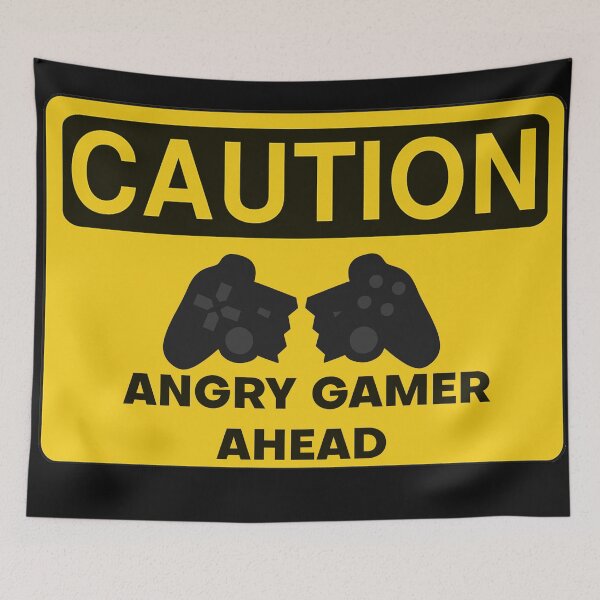 Item preview, CAUTION! ANGRY GAMER AHEAD designed and sold by AlexRinzler.