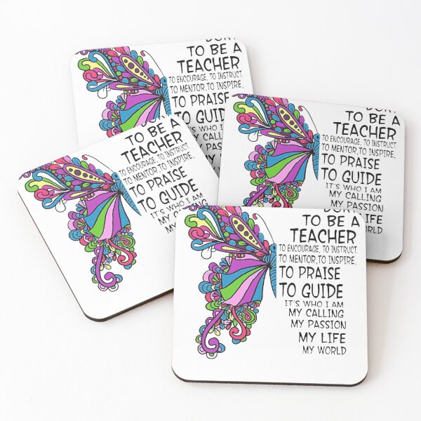Item preview, I Was Born To Be A Teacher To Encourage To Instruct To Praise To Guide My Calling My Passion My Life designed and sold by Terri-Wong-9720.