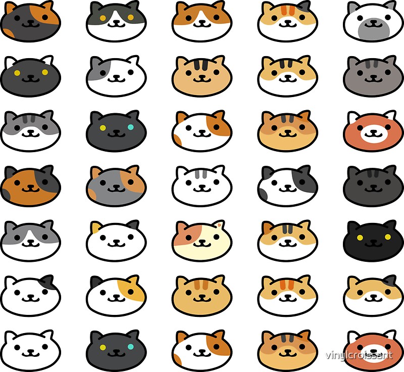 Neko Atsume All Ordinary Cats Stickers" Stickers by vinylcroissant ...