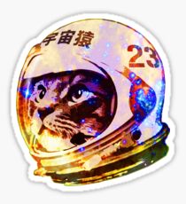 Astronaut Space Cat (deep galaxy version) Sticker
