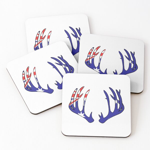 Item preview, Deer Antlers Australia flag hunting hunter  designed and sold by ButterflyX.