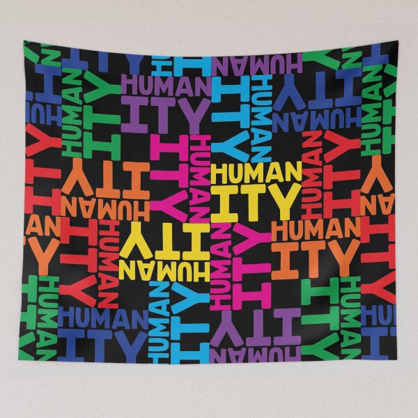 Item preview, Humanity-typographic pattern designed and sold by HeraAndKosmos.