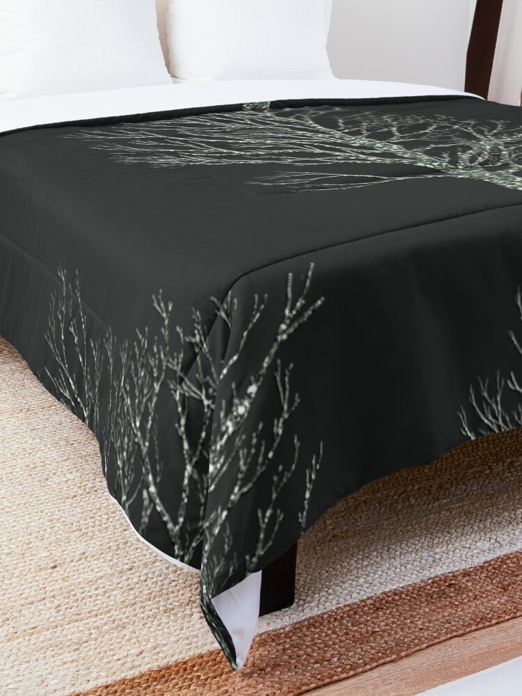 Alternate view of Winter Tree | PANTONE Bleached Coral - Original 2020 Color of the Year Comforter