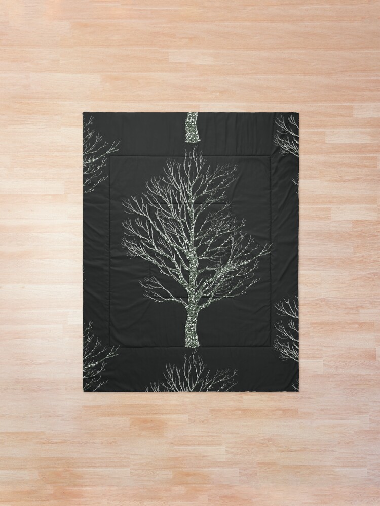 Alternate view of Winter Tree | PANTONE Bleached Coral - Original 2020 Color of the Year Comforter