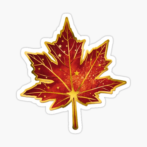 Item preview, Starry Red Gold Maple Leaf designed and sold by arterialmotive.