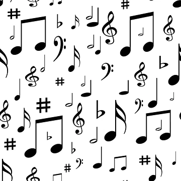 Artwork thumbnail, Musical Notes Pattern Design by NancyMerkle