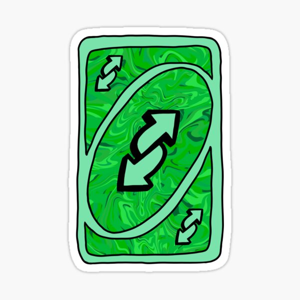 Uno Reverse Card Sticker for Sale by cherrybombrb