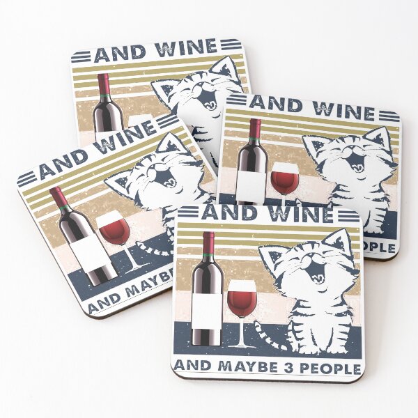 Item preview, I Like Cats And Wine And Maybe 3 People designed and sold by Terri-Wong-9720.