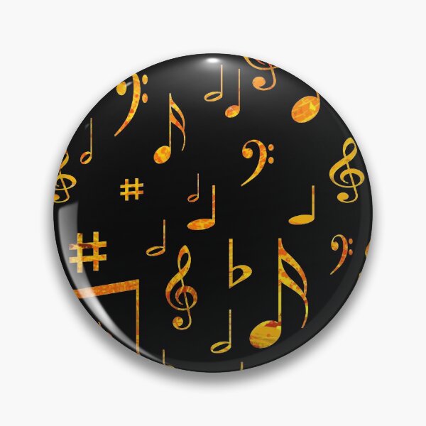 Item preview,  Musical Notes Pattern Design in Gold on Black designed and sold by NancyMerkle.