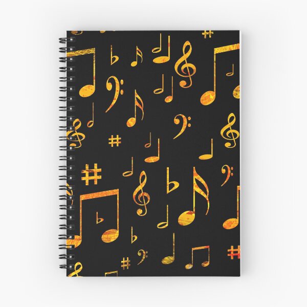 Item preview,  Musical Notes Pattern Design in Gold on Black designed and sold by NancyMerkle.