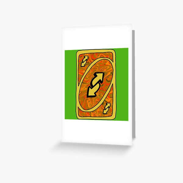 Light Yellow Reverse Uno Card | Greeting Card