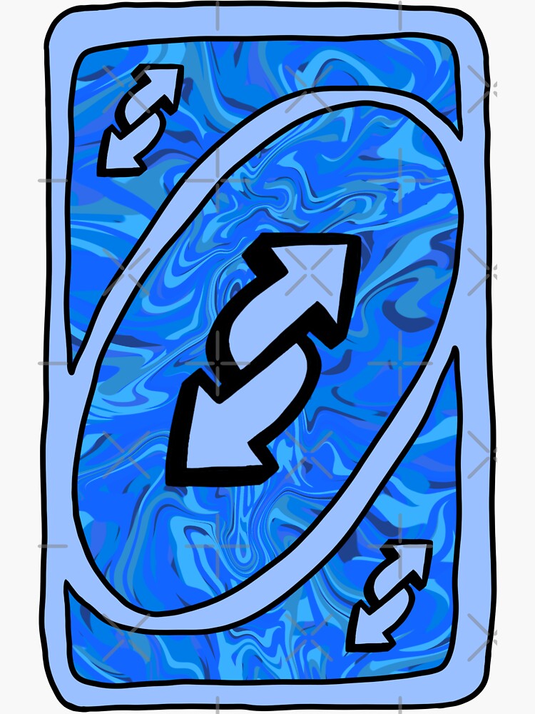 Blue Uno Reverse Card | Greeting Card