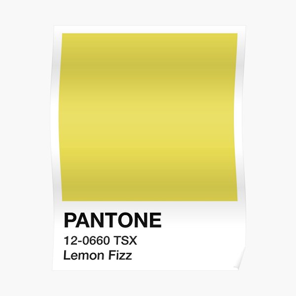 Pantone Lemon Fizz Poster