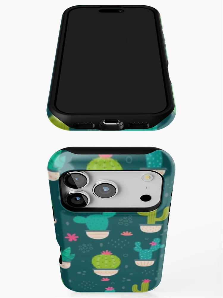 Thumbnail 3 of 4, iPhone Case, Cacti Colorful Pattern designed and sold by RheanaDesigns.