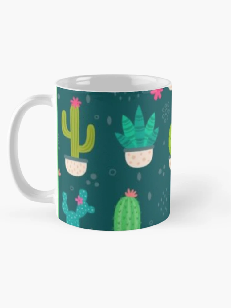 Thumbnail 5 of 6, Coffee Mug, Cacti Colorful Pattern designed and sold by RheanaDesigns.