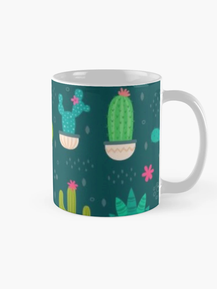 Thumbnail 3 of 6, Coffee Mug, Cacti Colorful Pattern designed and sold by RheanaDesigns.