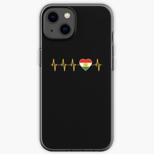 Kurdischer Herzschlag Ich liebe Kurdistan Heartbeat Flag iPhone Flexible Hülle