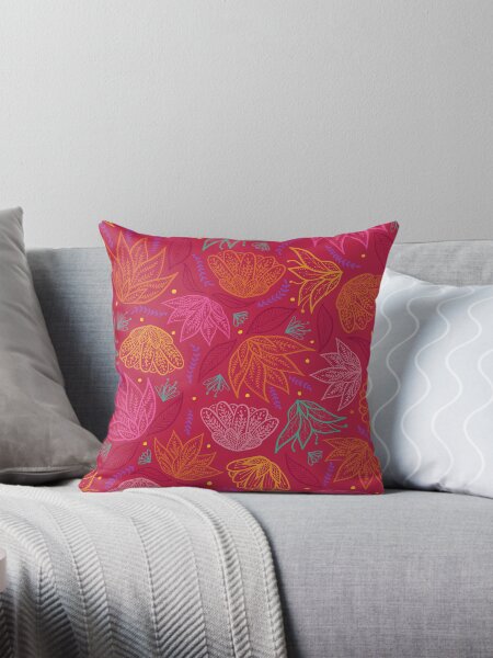 Item preview, Bohemian Florals - Magenta designed and sold by latheandquill.