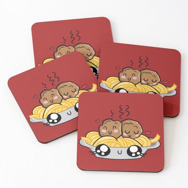 Item preview, Cute Spaghetti & Meatballs Kawaii Drawing | Adorable Food Illustration Cartoon designed and sold by SLAG-Creative.