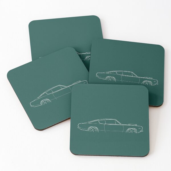 Item preview, 1969 Barracuda - profile stencil white designed and sold by mal-photography.