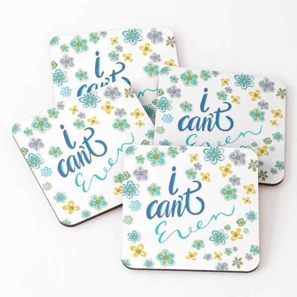Item preview, I can't even with cute flowers - Mustard and Teal Palette designed and sold by Squarebird.