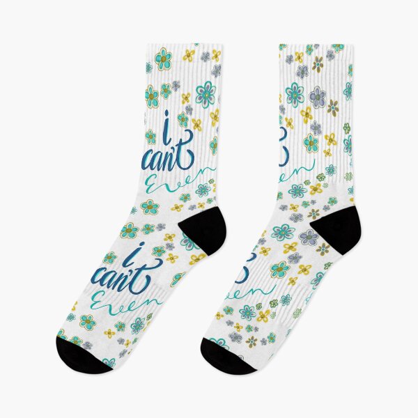Item preview, I can't even with cute flowers - Mustard and Teal Palette designed and sold by Squarebird.