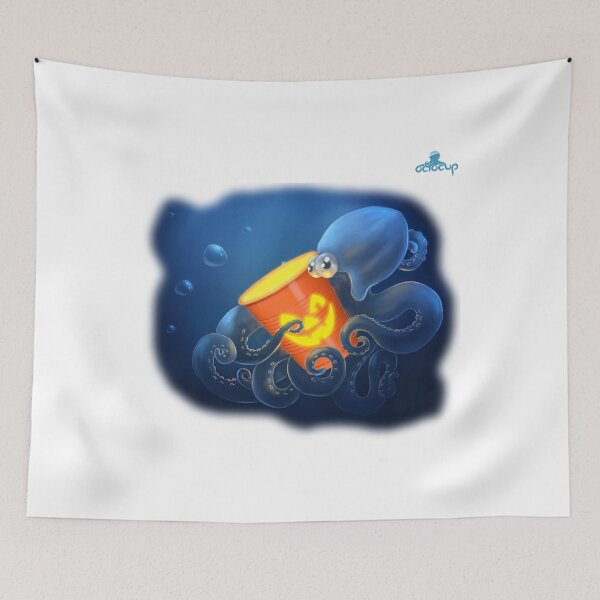 Item preview, Octopus With Pumpkin Plastic Cup Halloween designed and sold by OctocupShop.
