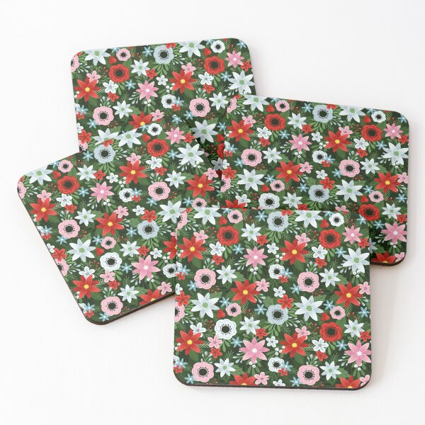 Item preview, Christmas Floral Pattern designed and sold by NocturnalEngg.