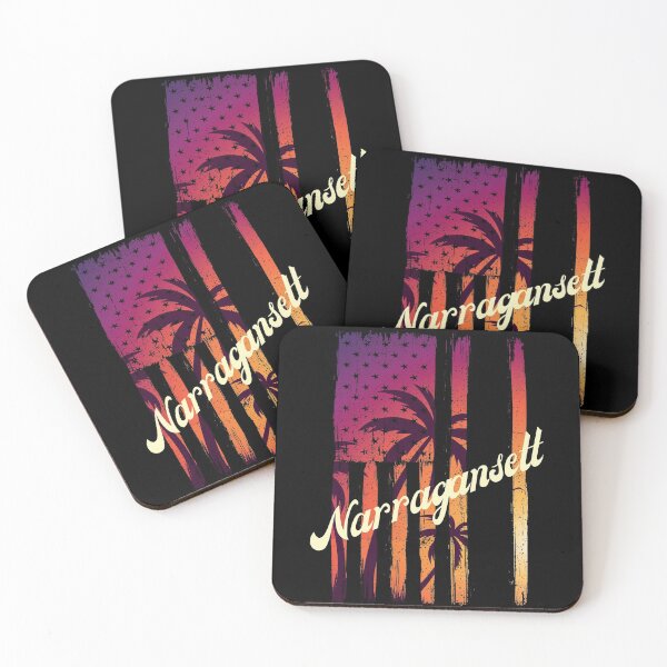 Item preview, Narragansett Beer - Sunset Flag with Palm Trees designed and sold by Jennifer Church.