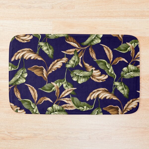 Item preview, Banana leaf_Navy designed and sold by goldstar1930.
