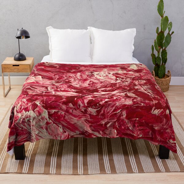 Item preview, Red & White Abstract Strawberry Cream Painting designed and sold by Bingo Muchacho.