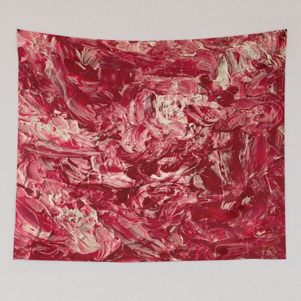 Item preview, Red & White Abstract Strawberry Cream Painting designed and sold by Bingo Muchacho.