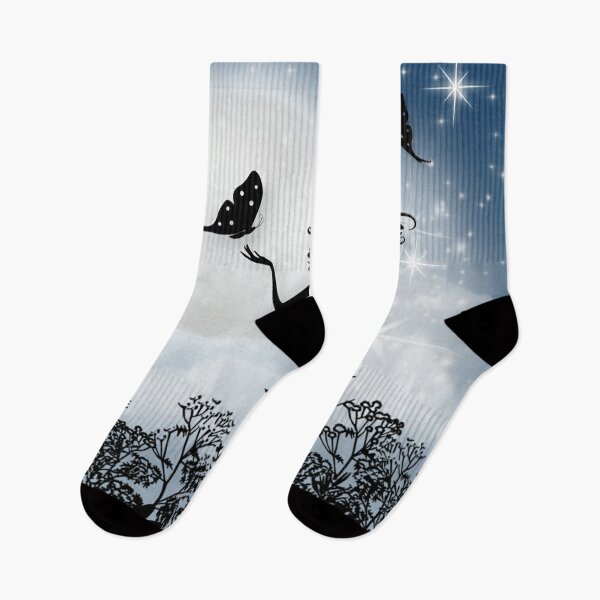 Item preview, Fairy Snowflakes Winter Night with Butterflies designed and sold by Inspireaglow.
